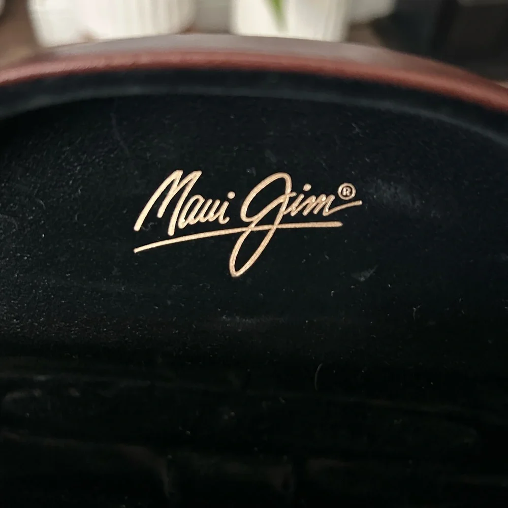 Maui Jim Sunglasses Large Clam Shell Hard Case Only Brown - Picture 6 of 9